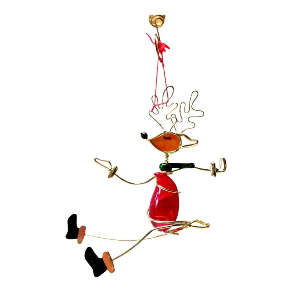 Crafters Metal Christmas Reindeer Holiday Decorations Ornament or Cake Topper